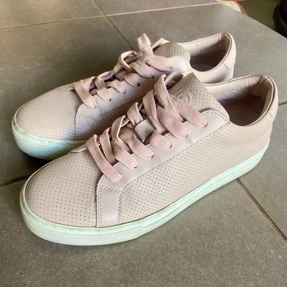 GREATS® Royale Perforated Italian Leather Sneakers Blush
